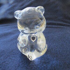 Swarovski Crystal Bear with a Mirror Heart.